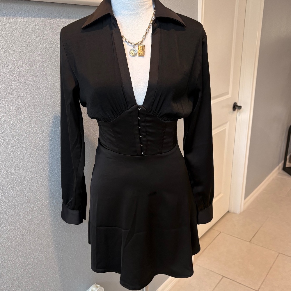 Y2K Urban Outfitters satin corset dress